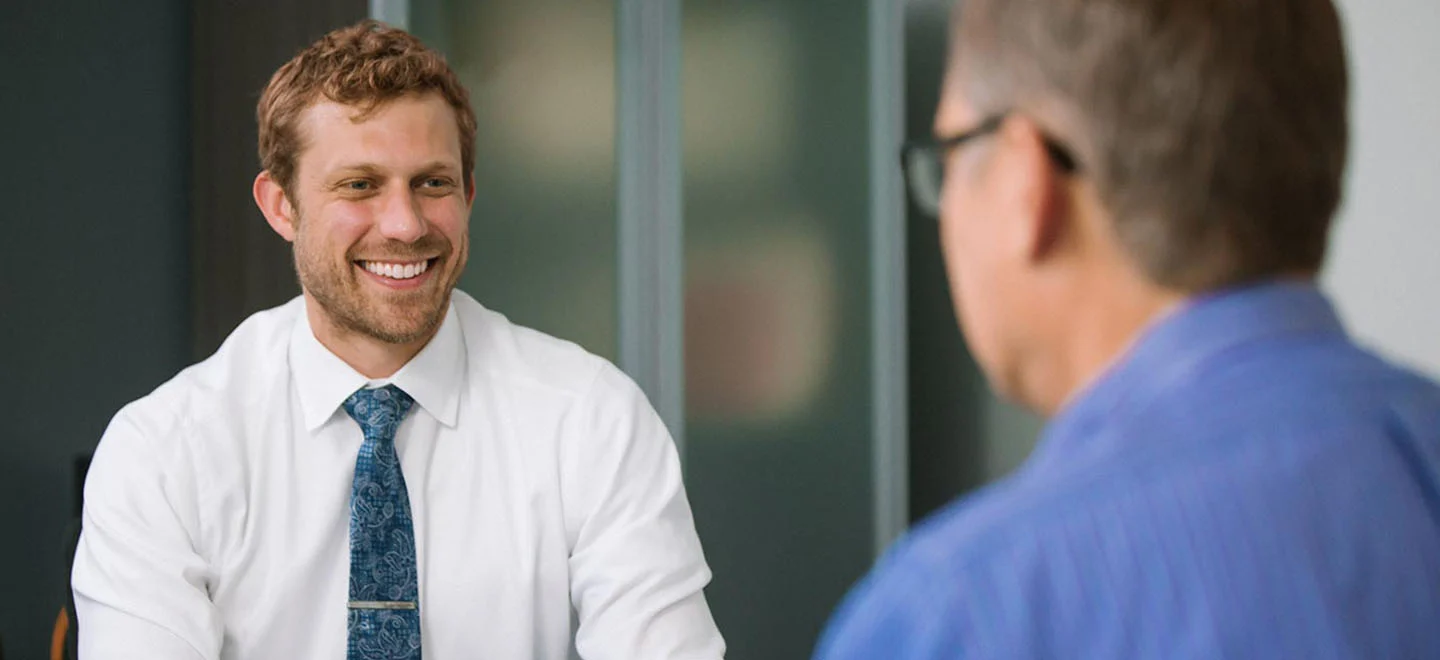 Jed McKeehan during a client conversation